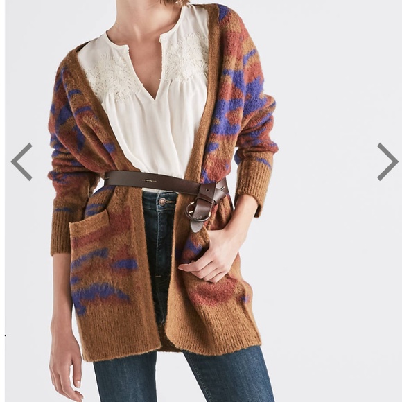 Lucky Brand Malibu Patterned Bf Cardi - Picture 3 of 6